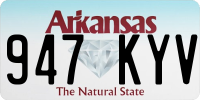 AR license plate 947KYV