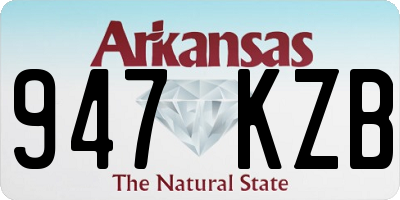 AR license plate 947KZB