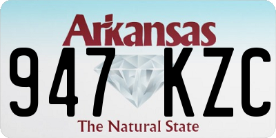 AR license plate 947KZC