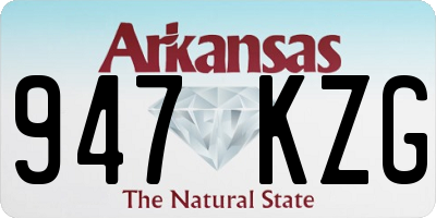 AR license plate 947KZG