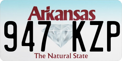 AR license plate 947KZP