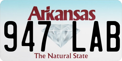 AR license plate 947LAB