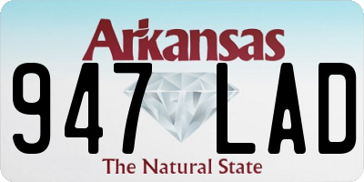 AR license plate 947LAD