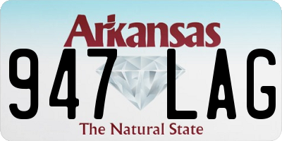 AR license plate 947LAG