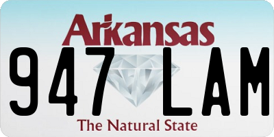 AR license plate 947LAM