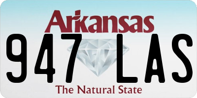 AR license plate 947LAS