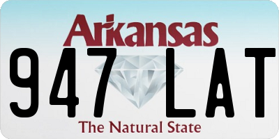 AR license plate 947LAT