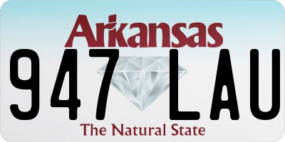 AR license plate 947LAU