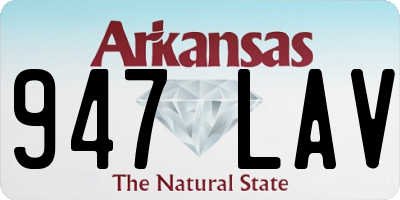 AR license plate 947LAV