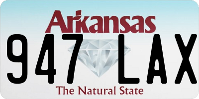 AR license plate 947LAX