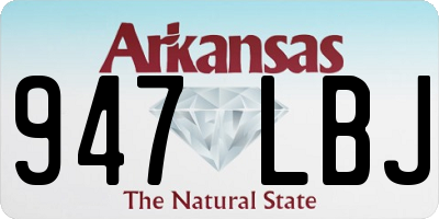 AR license plate 947LBJ