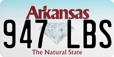AR license plate 947LBS