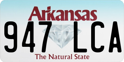 AR license plate 947LCA