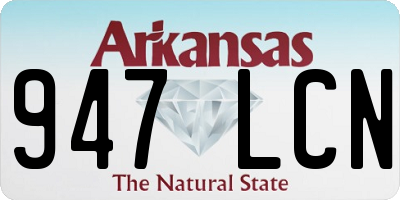 AR license plate 947LCN