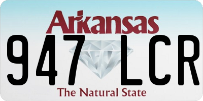 AR license plate 947LCR