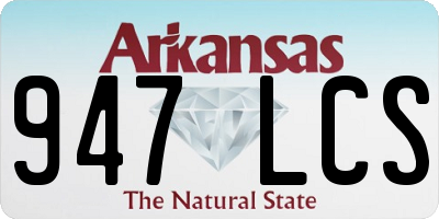 AR license plate 947LCS
