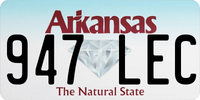 AR license plate 947LEC