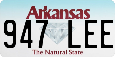 AR license plate 947LEE