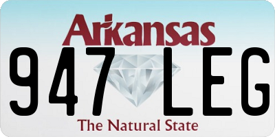 AR license plate 947LEG