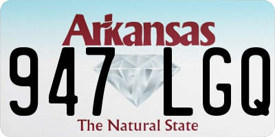 AR license plate 947LGQ
