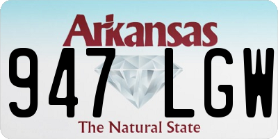 AR license plate 947LGW