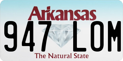 AR license plate 947LOM