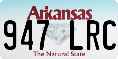 AR license plate 947LRC