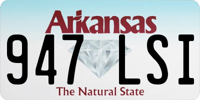 AR license plate 947LSI
