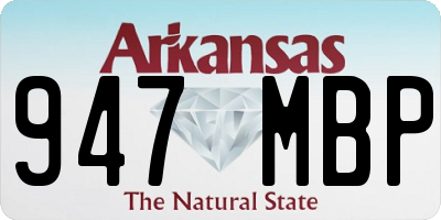 AR license plate 947MBP