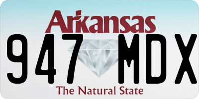 AR license plate 947MDX
