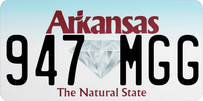 AR license plate 947MGG