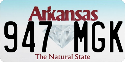 AR license plate 947MGK
