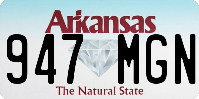 AR license plate 947MGN