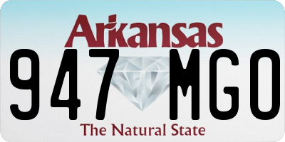AR license plate 947MGO