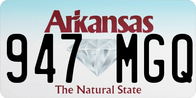 AR license plate 947MGQ