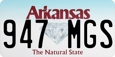 AR license plate 947MGS