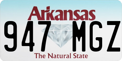 AR license plate 947MGZ