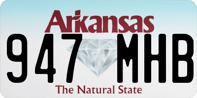 AR license plate 947MHB