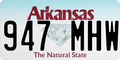 AR license plate 947MHW