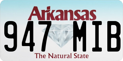 AR license plate 947MIB