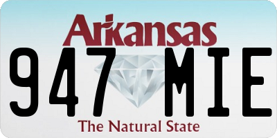 AR license plate 947MIE