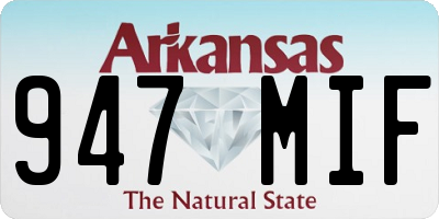 AR license plate 947MIF