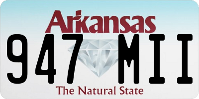 AR license plate 947MII