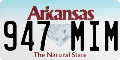 AR license plate 947MIM