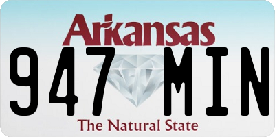 AR license plate 947MIN