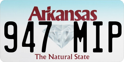 AR license plate 947MIP