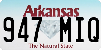 AR license plate 947MIQ