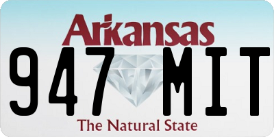 AR license plate 947MIT