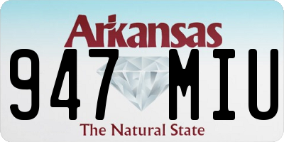 AR license plate 947MIU