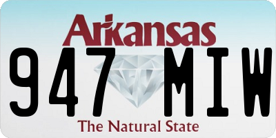 AR license plate 947MIW
